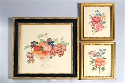 Lot 2257 - Theorem Painting of Fruit Signed Marcia Spang...