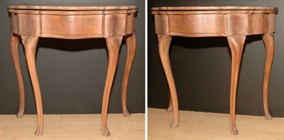 Lot 177 - Pair of Louis XV Style Bleached Wood Fold-Over...