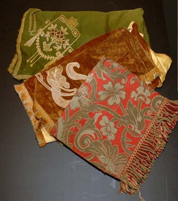 Lot 180 - Three Boxes of Fabric, Fringes and Upholstery