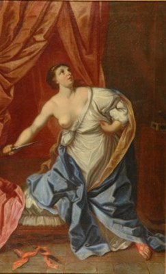 Lot 35 - Manner of Guido Reni THE DEATH OF LUCRETIA Oil...