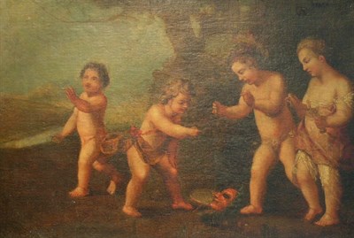 Lot 34 - Follower of Francesco Albani CHERUBS PLAYING...