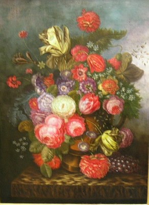 Lot 4048 - Schouten 20th century ELABORATE FLORAL STILL...