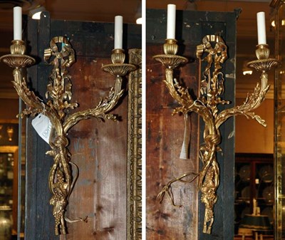 Lot 402A - Pair of Gilt-Bronze Sconces Electrified....
