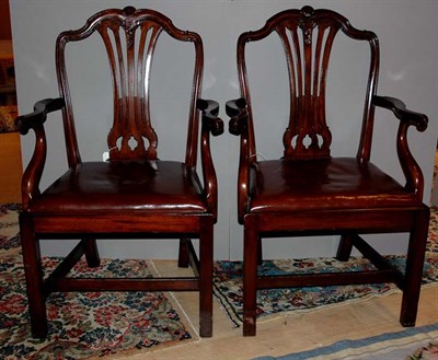 Lot 1101 - Set of Twenty Georgian Style Mahogany Armchairs