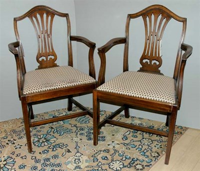 Lot 460 - Three Georgian Style Mahogany Armchairs