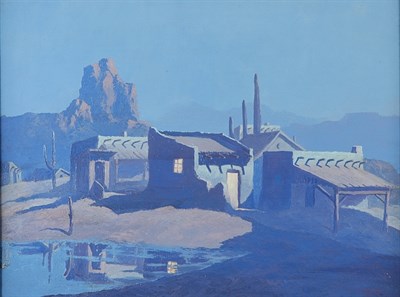 Lot 1304 - Jack Van Ryder 1898-1968 DESERT MOONRISE,...