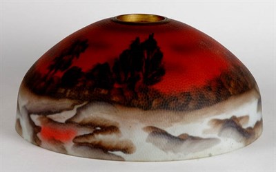 Lot 2710 - American Reverse Painted Glass Lamp Shade...