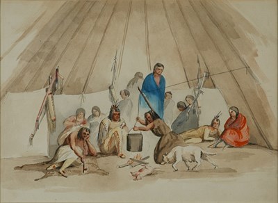 Lot 1286 - Alfred Sully 1820-1879 (i) DAKOTA INDIANS and...