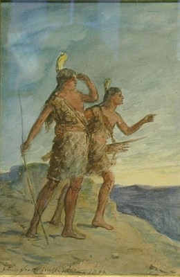 Lot 2071 - Julian Scott American, 1846-1961 TWO INDIAN...
