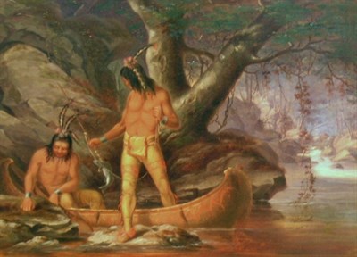 Lot 2075 - After Felix Octavius Carr Darley SPEARING FISH...