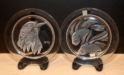 Lot 2657 - Set of Eight Lalique Collector's Plates Each...