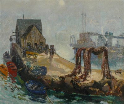 Lot 1265 - Richard Hayley Lever 1876-1958 ROCKPORT PIER,...