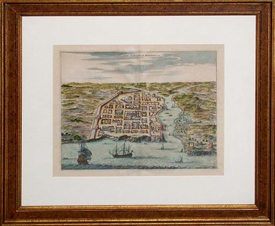 Lot 81 - Artist Unknown URBS DOMENGO IN HISPANIOLA Hand-...