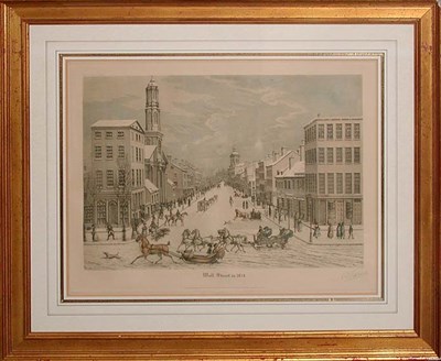 Lot 78 - R. Varin WALL STREET IN 1834 Hand-colored...