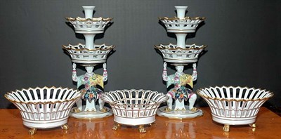 Lot 203 - Mottahedeh Porcelain Four-Piece Table...
