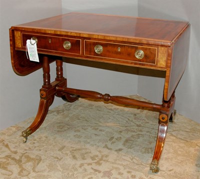 Lot 649 - Regency Satinwood Inlaid Mahogany Sofa Table...