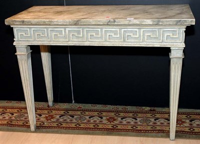Lot 225 - Neoclassical Style Faux Marble Top Painted...
