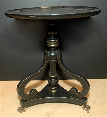 Lot 339 - Neoclassical Style Painted Tripod Low Table...