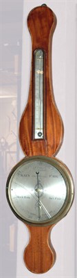 Lot 194 - Victorian Mahogany Barometer Dial signed Chas...