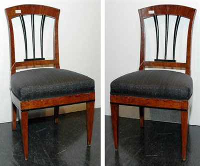 Lot 155 - Pair of Biedermeier Fruitwood and Ebonized...