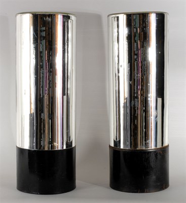 Lot 184 - Pair of Art Deco Mercury Glass Column-Shaped...
