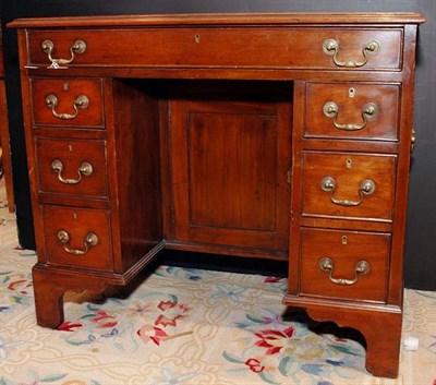 Lot 566 - Georgian Style Mahogany Kneehole Desk Height...