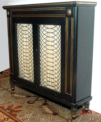 Lot 224 - Regency Style Ebonized Side Cabinet Height 34...