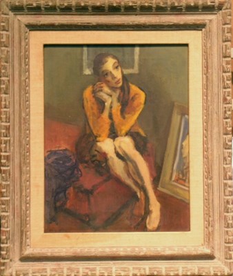 Lot 39 - Moses Soyer American, 1899-1974 SEATED WOMAN...