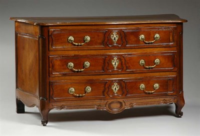 Lot 1311 - Provincial Louis XV Walnut Commode 18th...