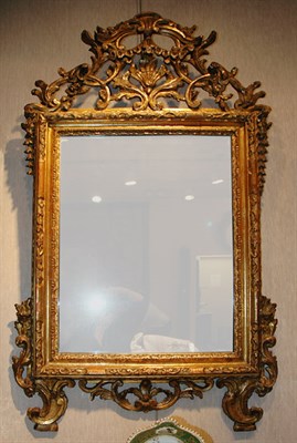 Lot 1321 - Louis XV Gilt-Wood Mirror 18th Century The...