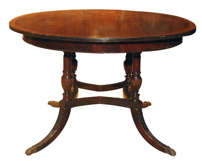 Lot 199 - Regency Style Inlaid Mahogany Dining Table...