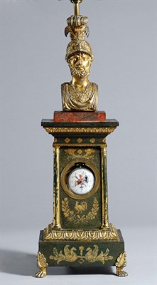 Lot 3426 - Napoleon III Tole Peinte Clock Fitted as a...