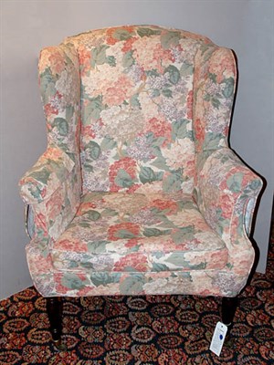Lot 608 - Regency Mahogany Wing Chair Early 19th century...