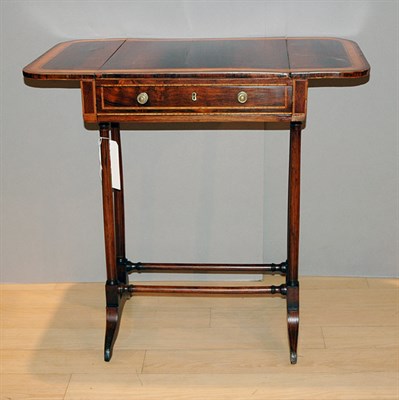 Lot 3272 - Georgian Style Inlaid Mahogany Sliding Top...