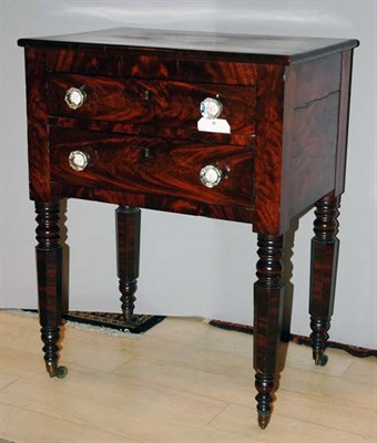 Lot 2214 - Mahogany Work Table Mid 19th century With two...