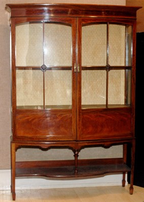 Lot 221 - Georgian Style Inlaid Mahogany Bow Front...