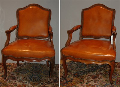 Lot 2325 - Pair of Louis XV Beechwood Fauteuils 18th...