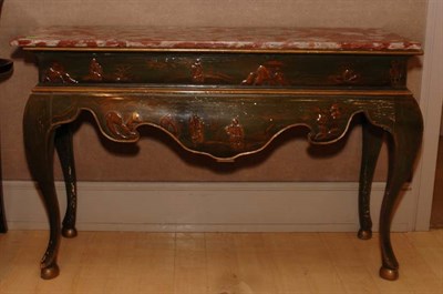 Lot 461 - Georgian Style Marble Top Painted Console...