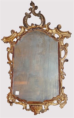 Lot 387 - Italian Rococo Gilt-Wood Mirror The shaped...