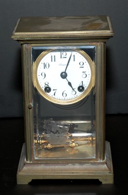 Lot 257 - Ansonia Brass and Glass Regulator