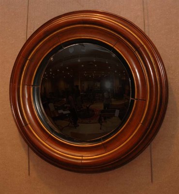 Lot 478 - Parcel Gilt Mahogany Convex Mirror Diameter 40...