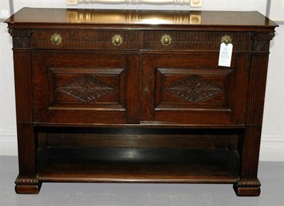 Lot 156 - Renaissance Revival Style Oak Side Cabinet...