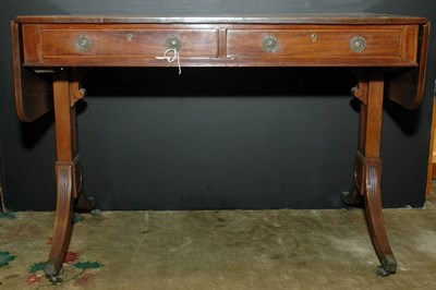 Lot 337 - Regency Style Inlaid Mahogany Sofa Table...