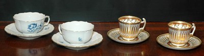 Lot 338 - Six Meissen Porcelain Teacups and Saucers;...