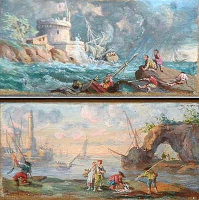 Lot 11 - Follower of Claude Joseph Vernet SHIPWRECKS...