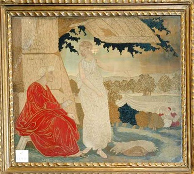 Lot 477 - Victorian Needlework Picture Height 24 inches,...