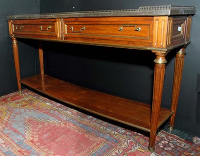 Lot 165A - Neoclassical Style Marble Top Mahogany Console...