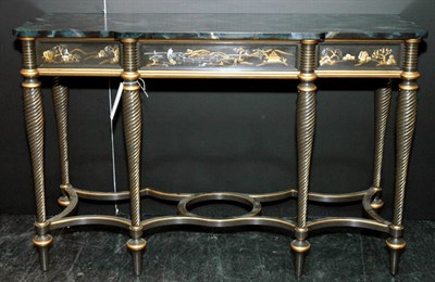 Lot 107 - Neoclassical Style Chinoiserie Decorated Black...
