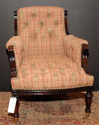 Lot 260A - Victorian Tufted Armchair