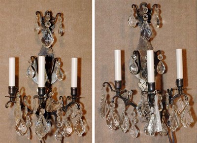 Lot 615 - Pair of Louis XV Style Patinated-Metal and...